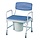 Height-adjustable XL toilet chair for heavy persons