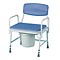 Height-adjustable XL toilet chair for heavy persons