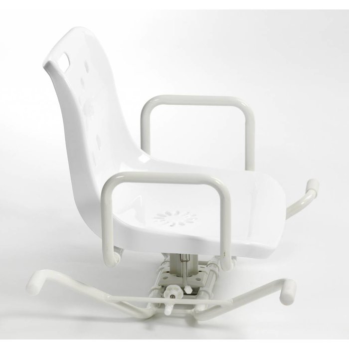 Siège de bain pivotant en aluminium
