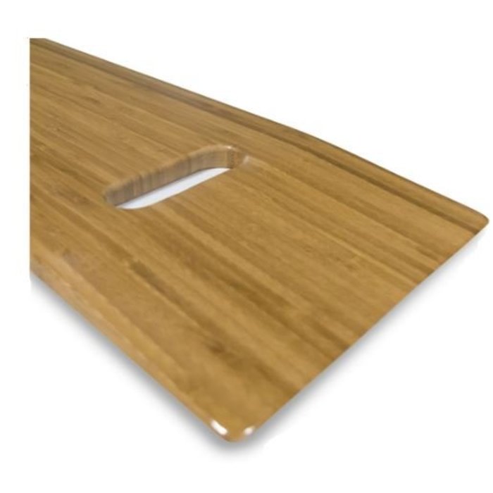 Straight transfer shelf in bamboo