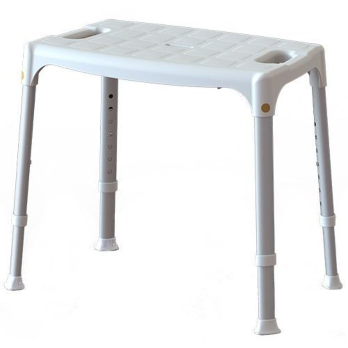 Chaise de douche en aluminium avec siège en plastique