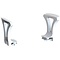 Chaise de douche en aluminium avec siège en plastique