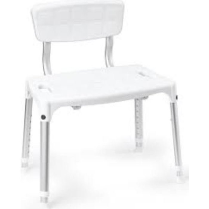 Chaise de douche en aluminium avec siège en plastique
