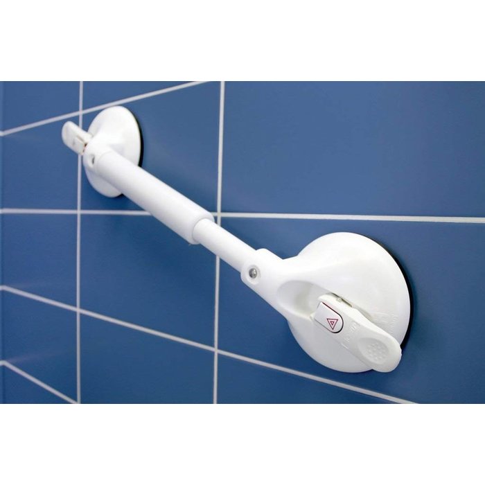 Extendable wall bracket on suction cup