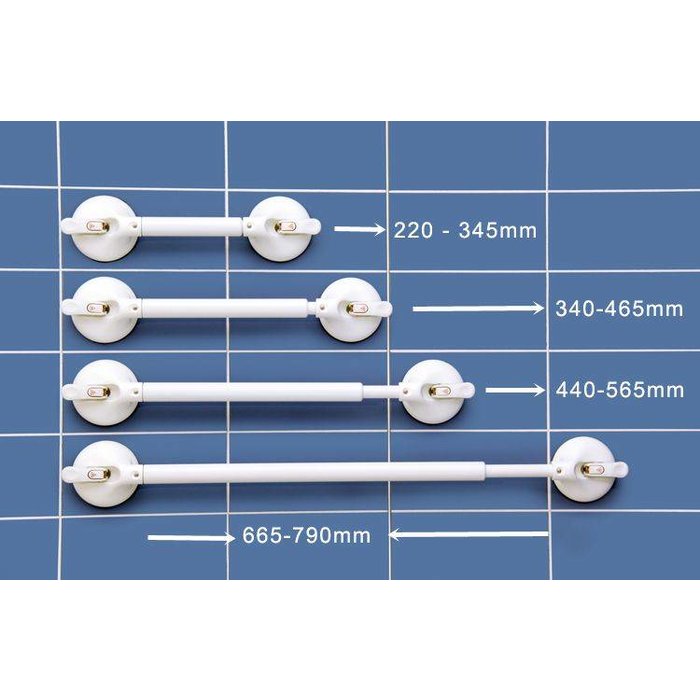 Extendable wall bracket on suction cup