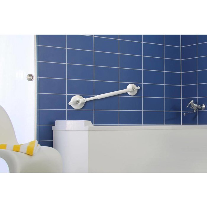 Extendable wall bracket on suction cup