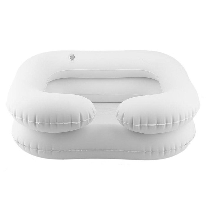 Lave-cheveux gonflable pour lit, compact 64 x 52 cm