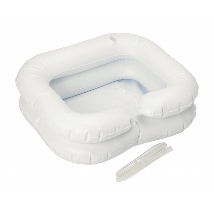 Lave-cheveux gonflable pour lit, compact 64 x 52 cm