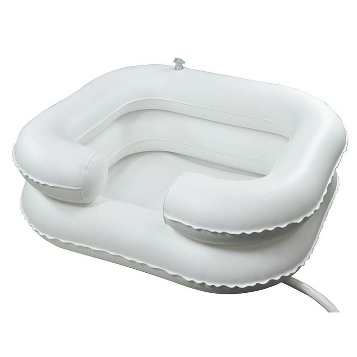 Lave-cheveux gonflable pour lit, compact 64 x 52 cm