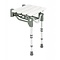 Shower seat with wall mounting and floor support