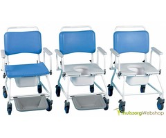 Chaise de douche et de toilette à roulettes