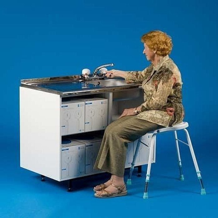 Prima Modular shower and work chair with arm and backrest - Available in 2 sizes