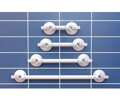 Fixed length wall bracket on suction cup