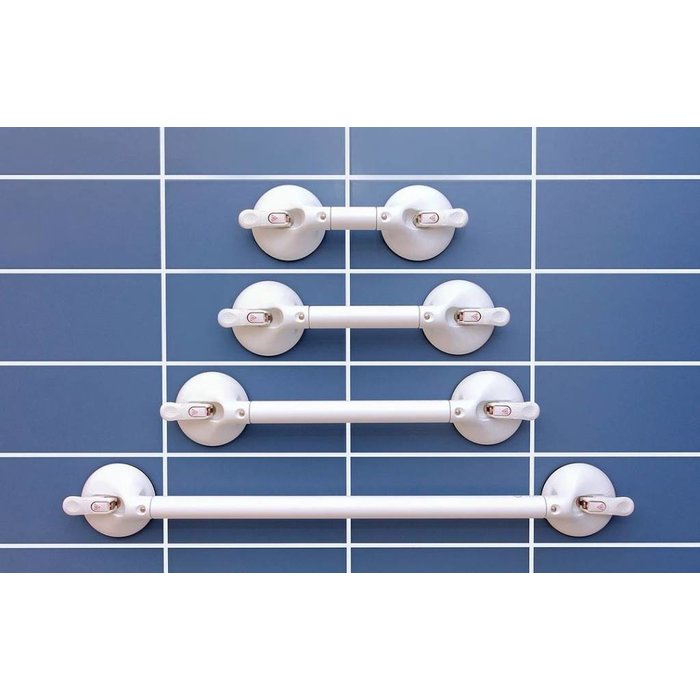 Fixed length wall bracket on suction cup