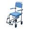 Shower/toilet chair with wheels