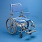 Shower/toilet chair with wheels