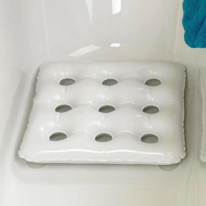 Inflatable bath and seat cushion with suction cups