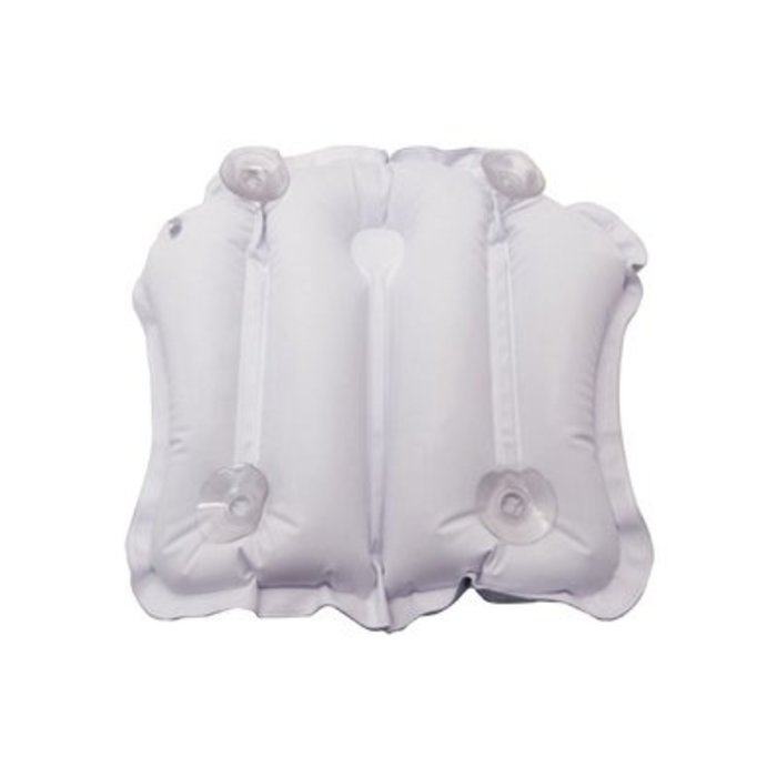 Inflatable pillow for the bath with terry cloth cover