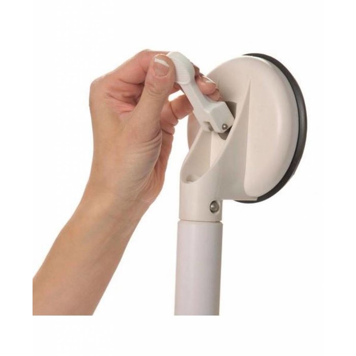 Adjustable wall bracket on suction cup
