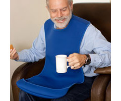 Blue bib in Bioprene