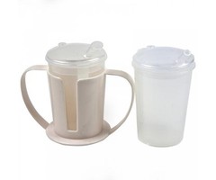 Porte-gobelet avec 2 tasses et 2 becs verseurs