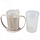 Porte-gobelet avec 2 tasses et 2 becs verseurs