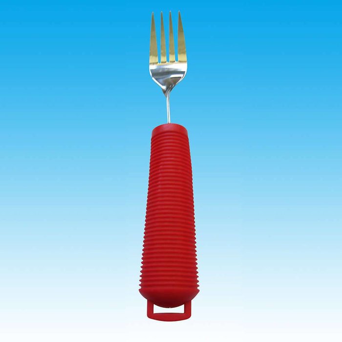 In case of dementia: Adapted cutlery with red handle