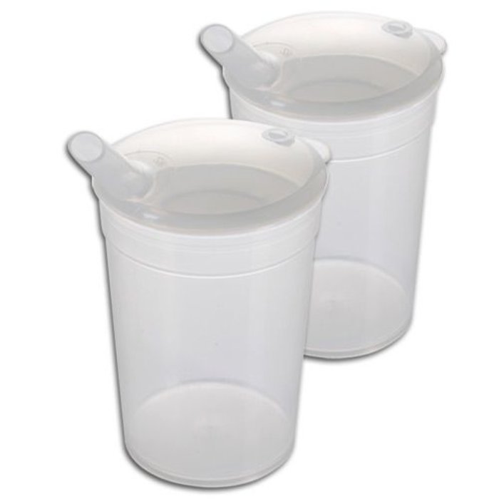 Transparent drinking cups with spout