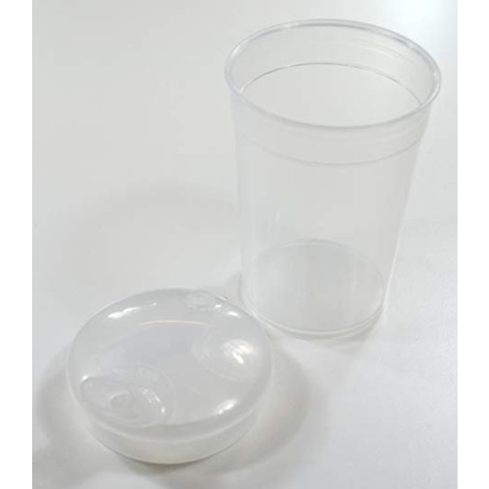 Transparent drinking cups with spout