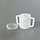 Cup with ml indication 2 handles and 2 spouts