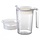 Cup with 1 open handle, lid and spouts