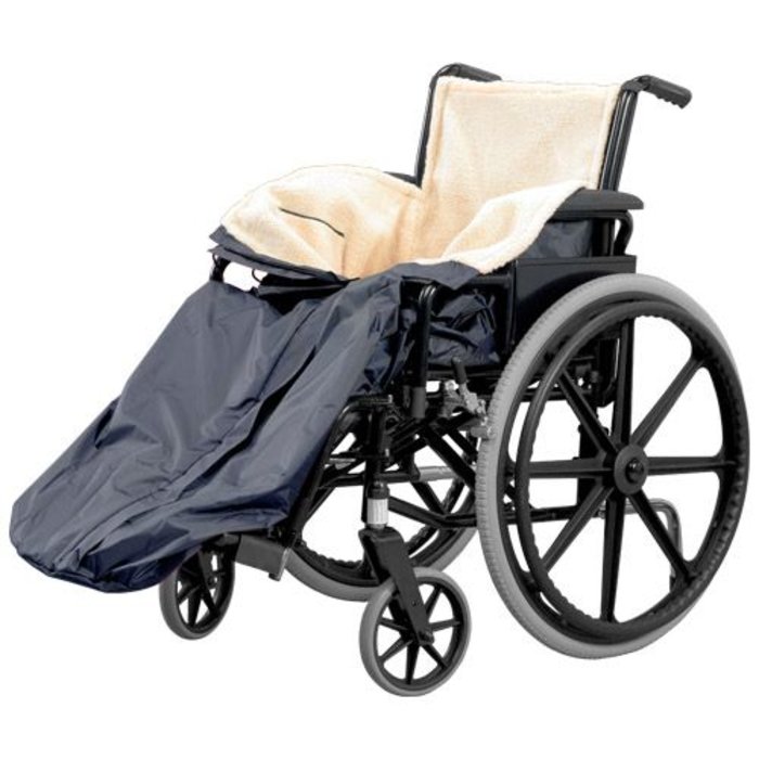 Leg and lower body protection with artificial fur for wheelchair as standard