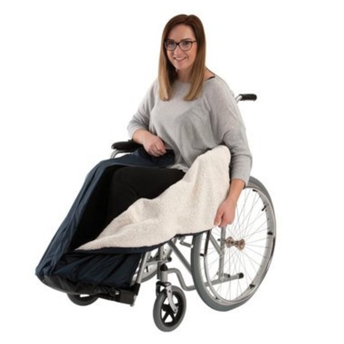 Leg and lower body protection with artificial fur for wheelchair as standard