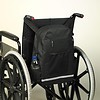 Trendy black storage bag for the back of the wheelchair