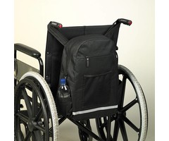 Trendy black storage bag for the back of the wheelchair