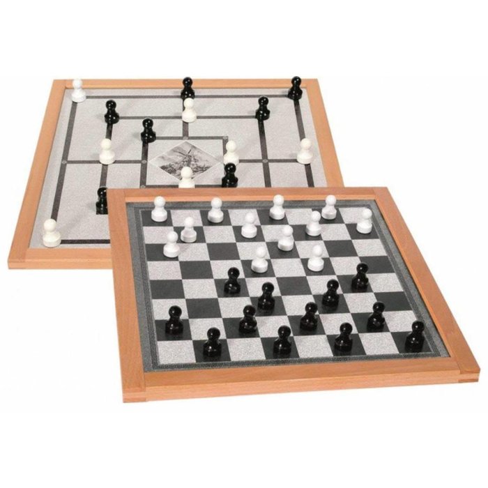 Jeu de dames agrandi avec pions - magnétique