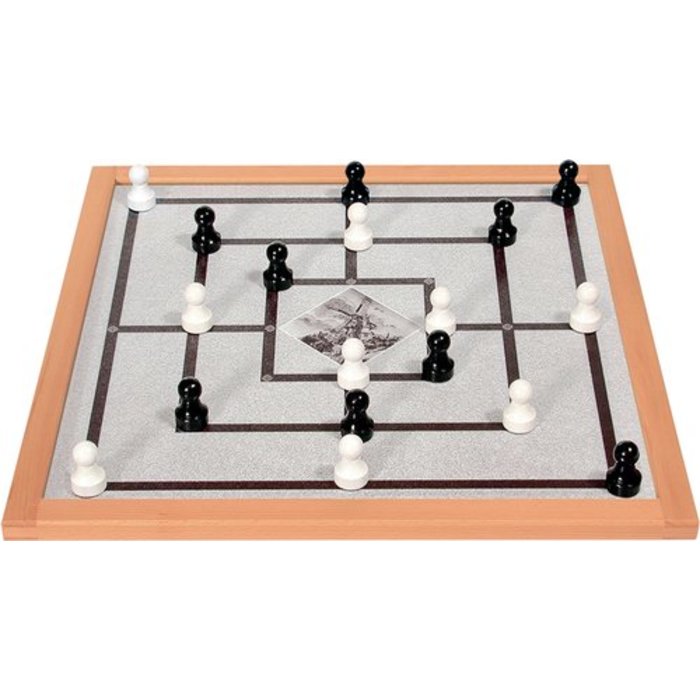 Enlarged checkers game with pawns - magnetic