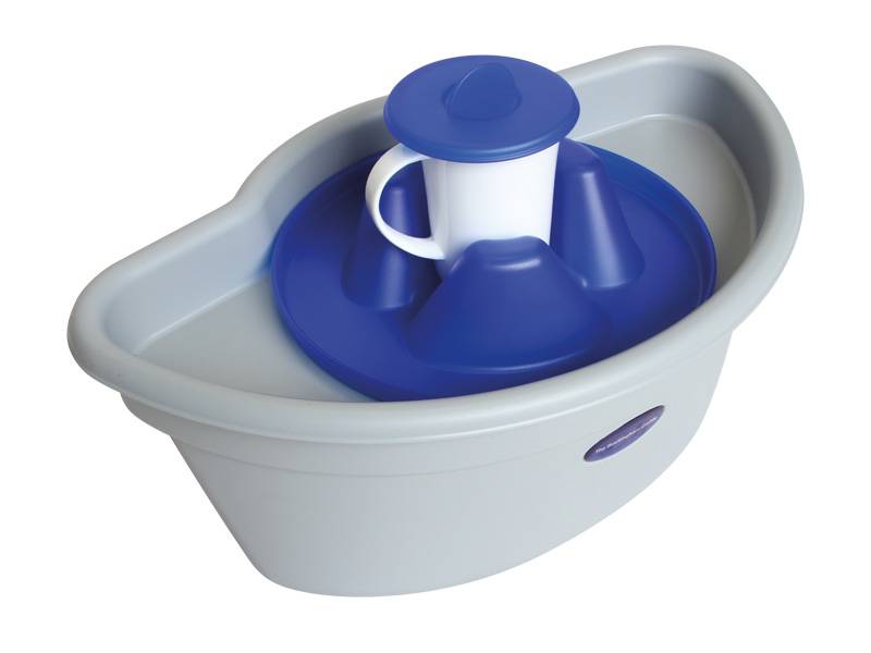 Transport basket in plastic for walking frame Homecare Belgium