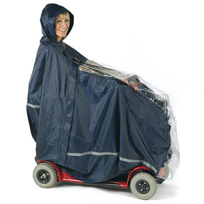 Cape poncho scooter avec protection complète du pilote et du scooter
