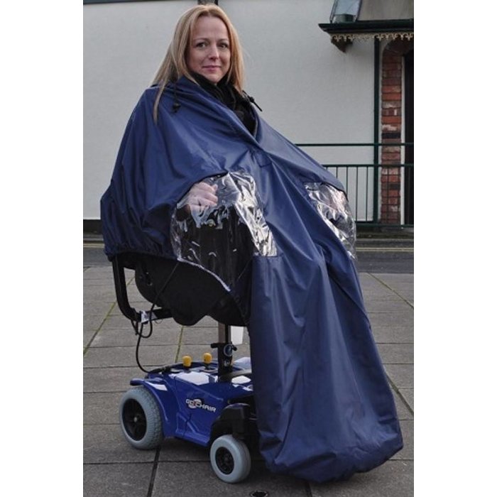 Buy full rain poncho for scooter or electric wheelchair   Homecare