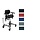 Triple/work chair for sitting and standing Vela Salsa with central brake