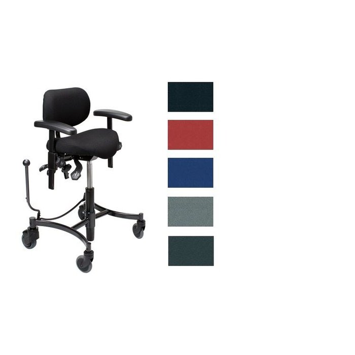 Triple/work chair for sitting and standing Vela Salsa with central brake