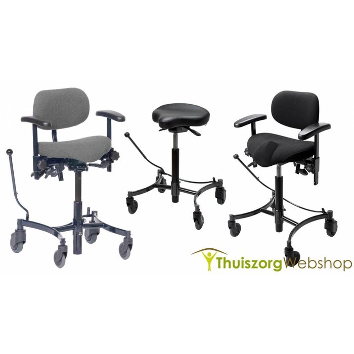 Triple/work chair for sitting and standing Vela Salsa with central brake
