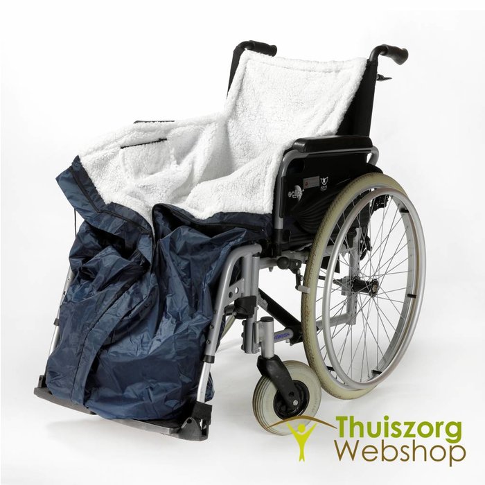Protection jambes et bas du corps avec peau de mouton synthétique pour chaise roulante - standard