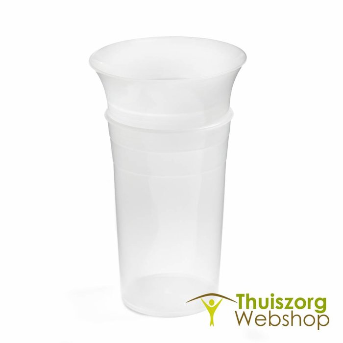 Dysphagiebeker (slikstoornis) 200 ml wit-transparant
