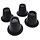 Furniture boosters conical in plastic - set of 4