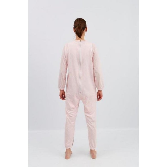 Pink pajamas with zipper on the back