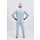 Blue winter pajamas with zipper on the back