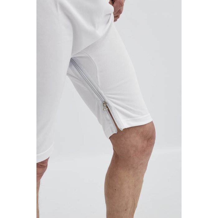 Witte body zonder mouwen met rits tussen de benen