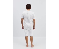 Witte body met rits op de rug en tussen de benen